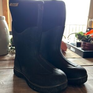 Kids Black Rubber Boots